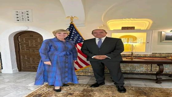 السفيرة الأمريكية بالجزائر تهنئ صبري بوقادوم