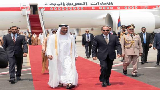 CAIRO, EGYPT - August 07, 2018: HH Sheikh Mohamed bin Zayed Al Nahyan Crown Prince of Abu Dhabi and Deputy Supreme Commander of the UAE Armed Forces (centre L), is received by HE Abdel Fattah El Sisi, President of Egypt (centre R), upon arrival at Cairo international Airport, commencing an official visit. ( Rashed Al Mansoori / Crown Prince Court - Abu Dhabi )
---