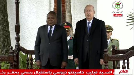 رئيس الجمهورية يستقبل نظيره الموزمبيقي بمقر الرئاسة