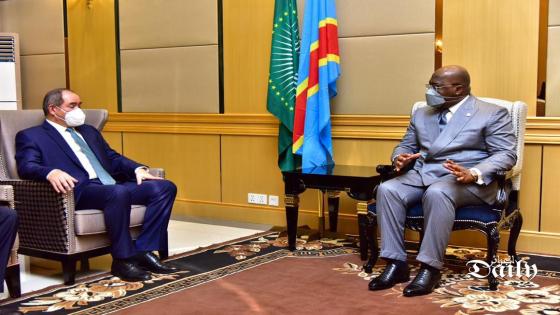 وزير الخارجية بوقادوم يبحث سبل التعاون مع رئيس جمهورية الكونغو الديمقراطية