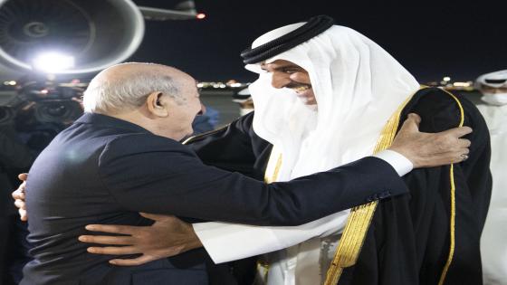 رئيس الجمهورية عبد المجيد تبون يستقبل من قبل أمير دولة قطر تميم بن حمد آل ثاني
