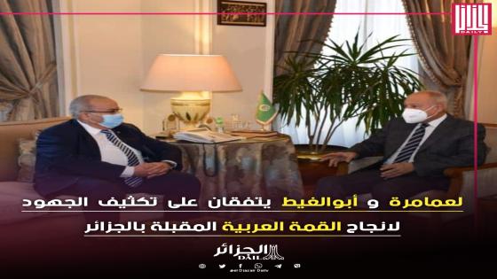 لعمامرة يجري محادثات ثنائية بالقاهرة مع الأمين العام لجامعة الدول العربية