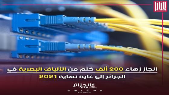 انجاز زهاء 200 ألف كلم من الألياف البصرية في الجزائر إلى غاية نهاية 2021