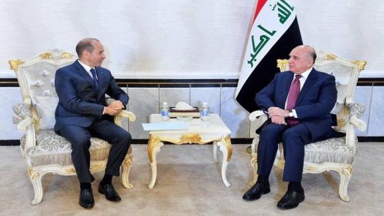 ‏وزير الخارجيَّة العراقي يستقبل السفير الجزائريّ لدى العراق.