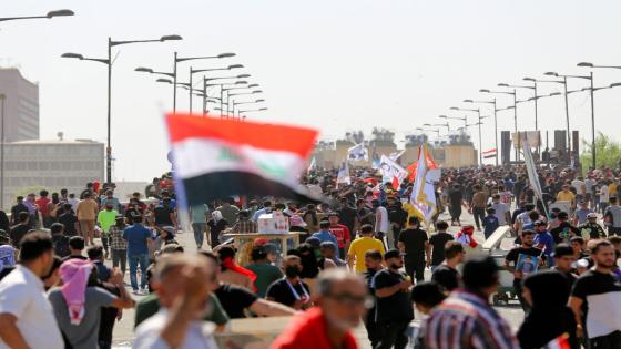 إصابة 17 مدنيا و19 من العناصر الأمنية خلال تظاهرات بالعاصمة العراقية