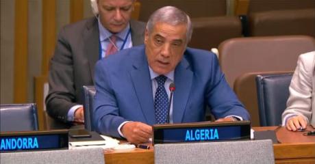 سفير الجزائر لدى الأمم المتحدة يقدم تقريرا عن السياسة الخارجية الجزائرية بمنطقة البحر المتوسط للجمعية العامة