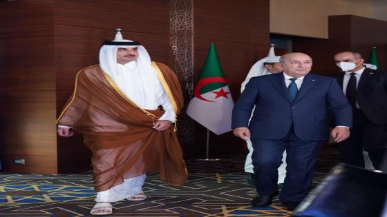 الرئيس عبد المجيد تبون وأمير دولة قطر يشرفان على وضع حجر الأساس للمستشفى الجزائري القطري الألماني.
