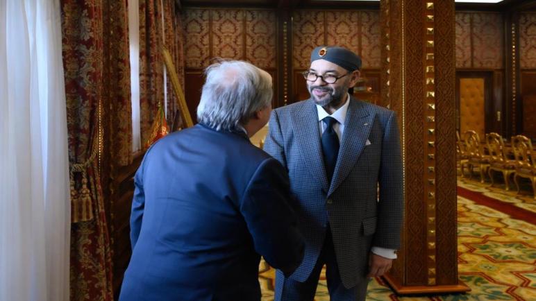 الأمين العام للأمم المتحدة يتباحث مع محمد السادس مستجدات القضية الصحراوية.