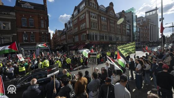 مظاهرات في بريطانيا احتجاجا على اقتحام المسجد الأقصى