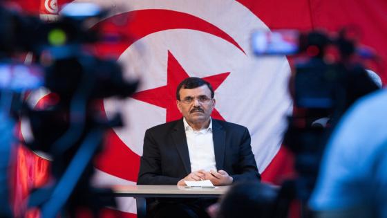 TUNIS, TUNISIA - JUNE 27: Leader of the Ennahda Movement Rashid al-Ghannushi holds a press conference, in Tunis, Tunisia, on June 27, 2015. (Photo by Amine Landoulsi/Anadolu Agency/Getty Images)
