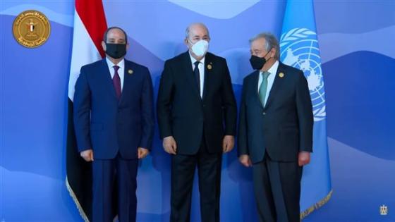 الرئيس المصري والأمين العام للأمم المتحدة يستقبلان الرئيس تبون في شرم الشيخ.