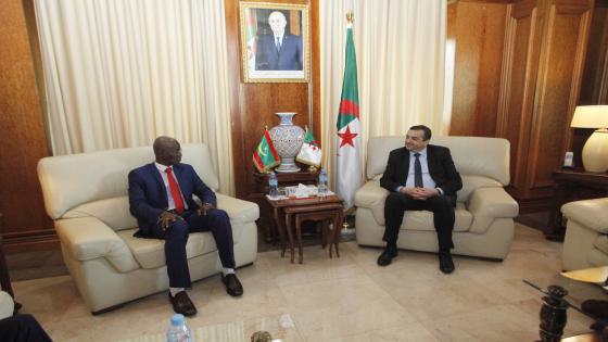 وزير الطاقة والمناجم يستقبل وزير التشغيل والتكوين المهني الموريتاني