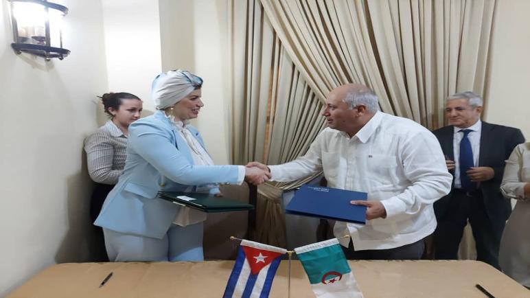 التوقيع على اتفاقية برنامج تبادل ثقافي بين الجــزائر وكــوبا