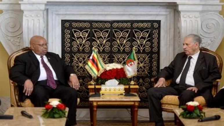 رئيس مجلس الأمة صالح قوجيل يستقبل رئيس المجلس الوطني لزيمبابوي