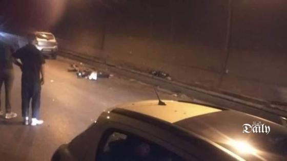 وفاة شاب وجرح آخر في حادث مرور خطير داخل نفق خراطة اليوم
