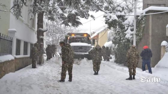 تدخل الجيش الوطني الشعبي لفك العزلة عن المناطق التي شهدت تساقط الثلوج