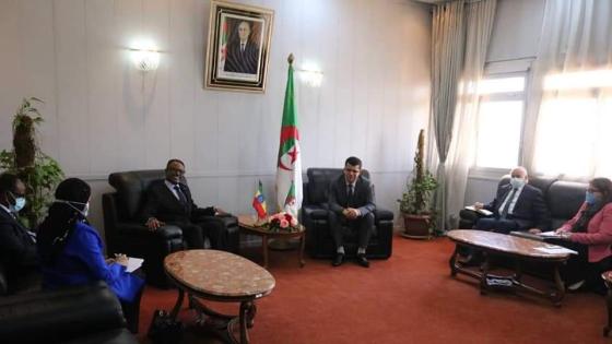 وزير الموارد المائية يستقبل سفير جمهورية إثيوبيا.
