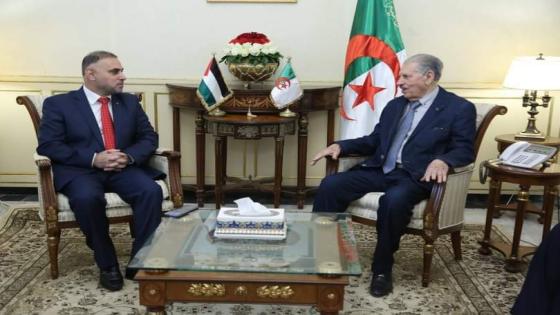 قوجيل يستقبل سفير فلسطين بالجزائر