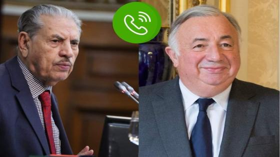 قوجيل يتلقى اتصالاً هاتفياً من رئيس مجلس الشيوخ الفرنسي