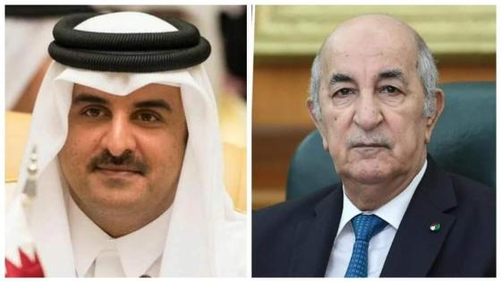 رئيس الجمهورية يتلقى مكالمة هاتفية من أمير قطر الشيخ تميم بن حمد آل ثاني