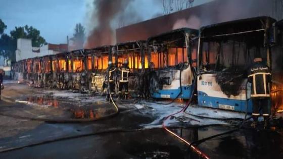 احتراق 16 حافلة تابعة لإيتوزا