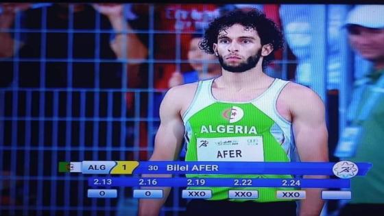 عافر يهدي الجزائر ميدالية ذهبية في القفز العالي