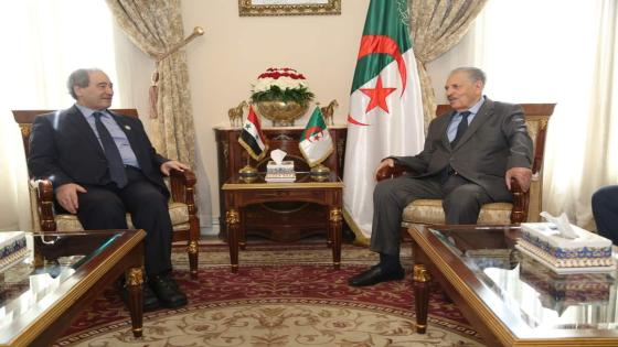 قوجيل يستقبل وزير الخارجية السوري