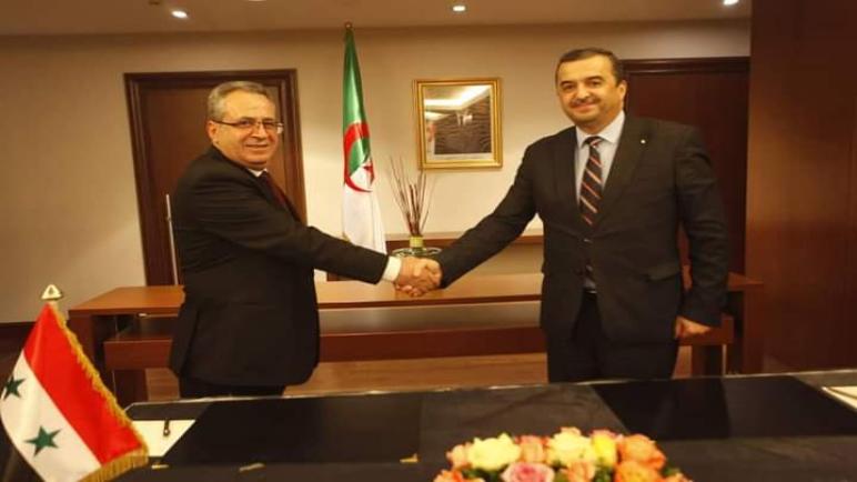 التوقيع على محضر محادثات في مجال الطاقة والمناجم بين الجزائر و سوريا