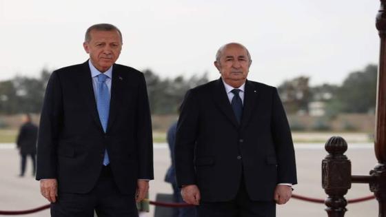 الرئيس تبون يستقبل نظيره التركي أردوغان بمقر رئاسة الجمهورية