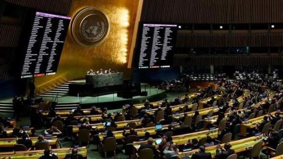 الجمعية العامة للأمم المتحدة تدعم حق الشعب الفلسطيني في تقرير المصير بأغلبية ساحقة