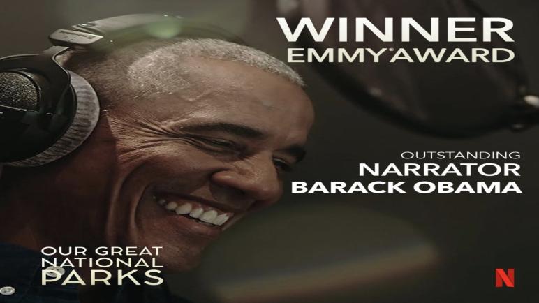 باراك أوباما يتوج بجائزة ” إيمي” عن فئة أفضل راوٍ
