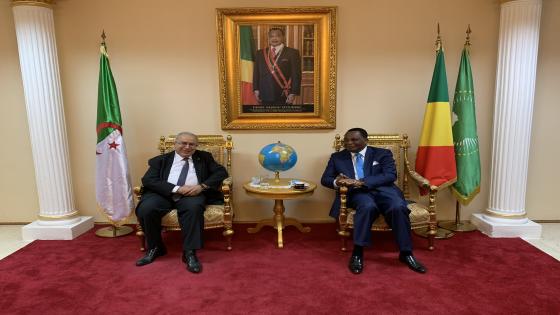‏جلسة عمل بين لعمامرة و جان كلود غاكوسو وزير خارجية جمهورية الكونغو