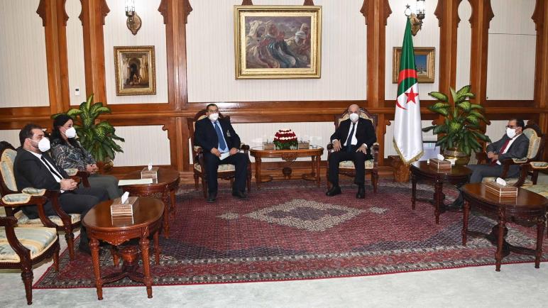 رئيس الجمهورية يستقبل أمين عام الاتحاد العام للتجار والحرفيين الجزائريين