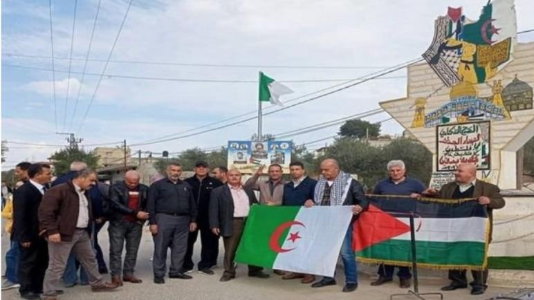 فلسطين : افتتاح النصب التذكاري لشهداء الجزائر جنوب مدينة جنين