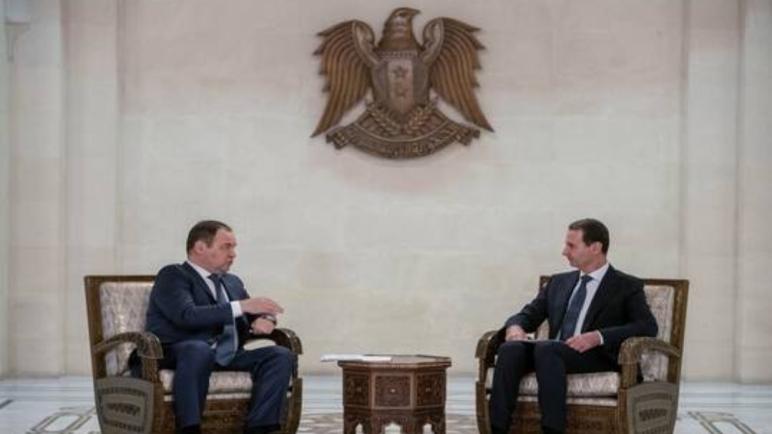 الأسد يتباحث مع رئيس وزراء بيلاروسيا