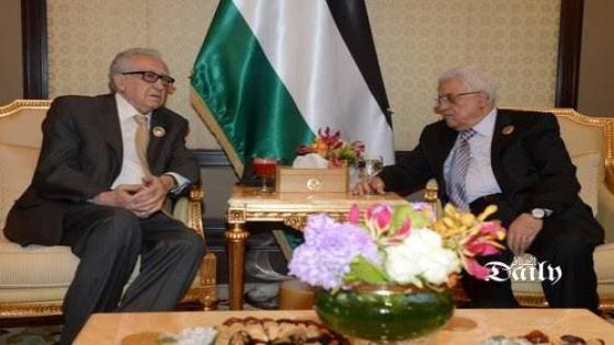 الرئيس محمود عباس يشيد بمبادرة المبعوث الأممي الابراهيمي.
