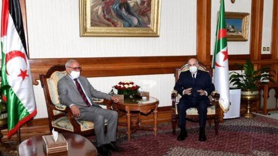 الرئيس الصحراوي يعزي الرئيس تبون في وفاة عبد القادر بن صالح.
