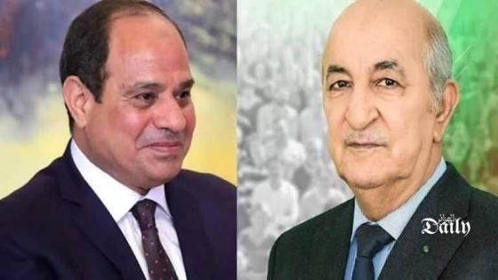 رئيس الجمهورية يتحادث هاتفيا مع نظيره المصري