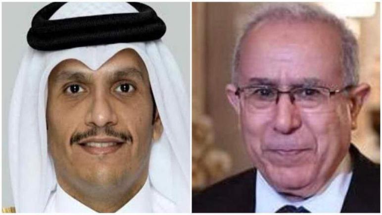 وزير الخارجية رمطان لعمامرة يتواصل هاتفيا مع وزير خارجية دولة قطر.