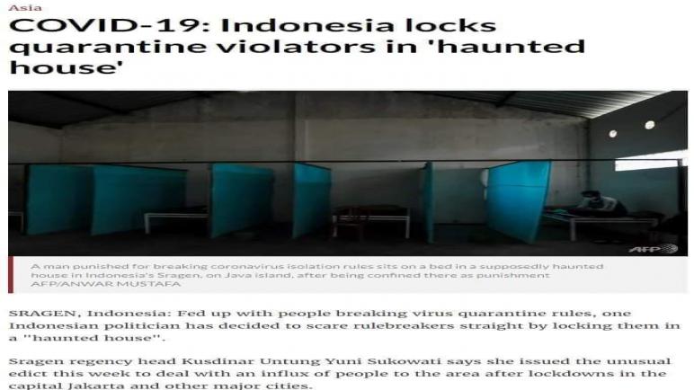 أندونيسيا: معاقبة الأشخاص المخالفين للحجر الصحي بوضعهم في بيوت مسكونة