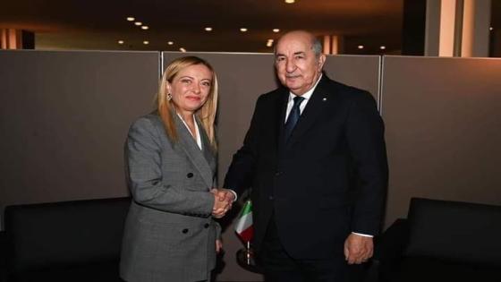 رئيس الجمهورية يتلقى إتصالا من رئيسة وزراء إيطاليا